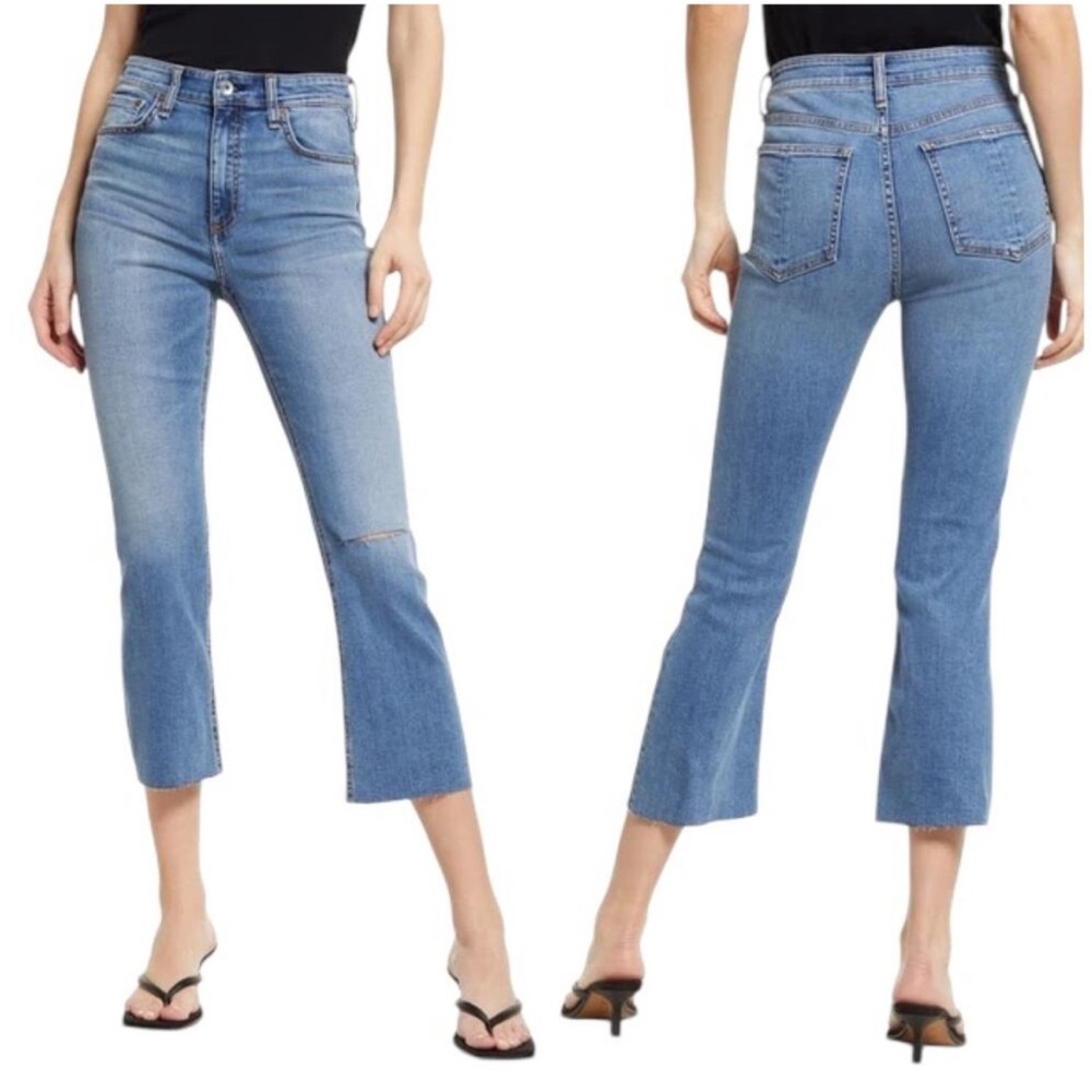 EUC Rag & Bone Nina High Rise Shorty Flare Jeans